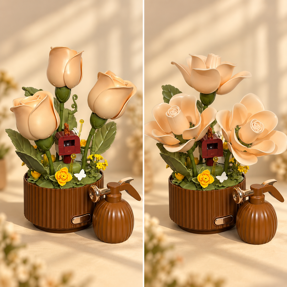 Blooming Rose Building Block Bouquet