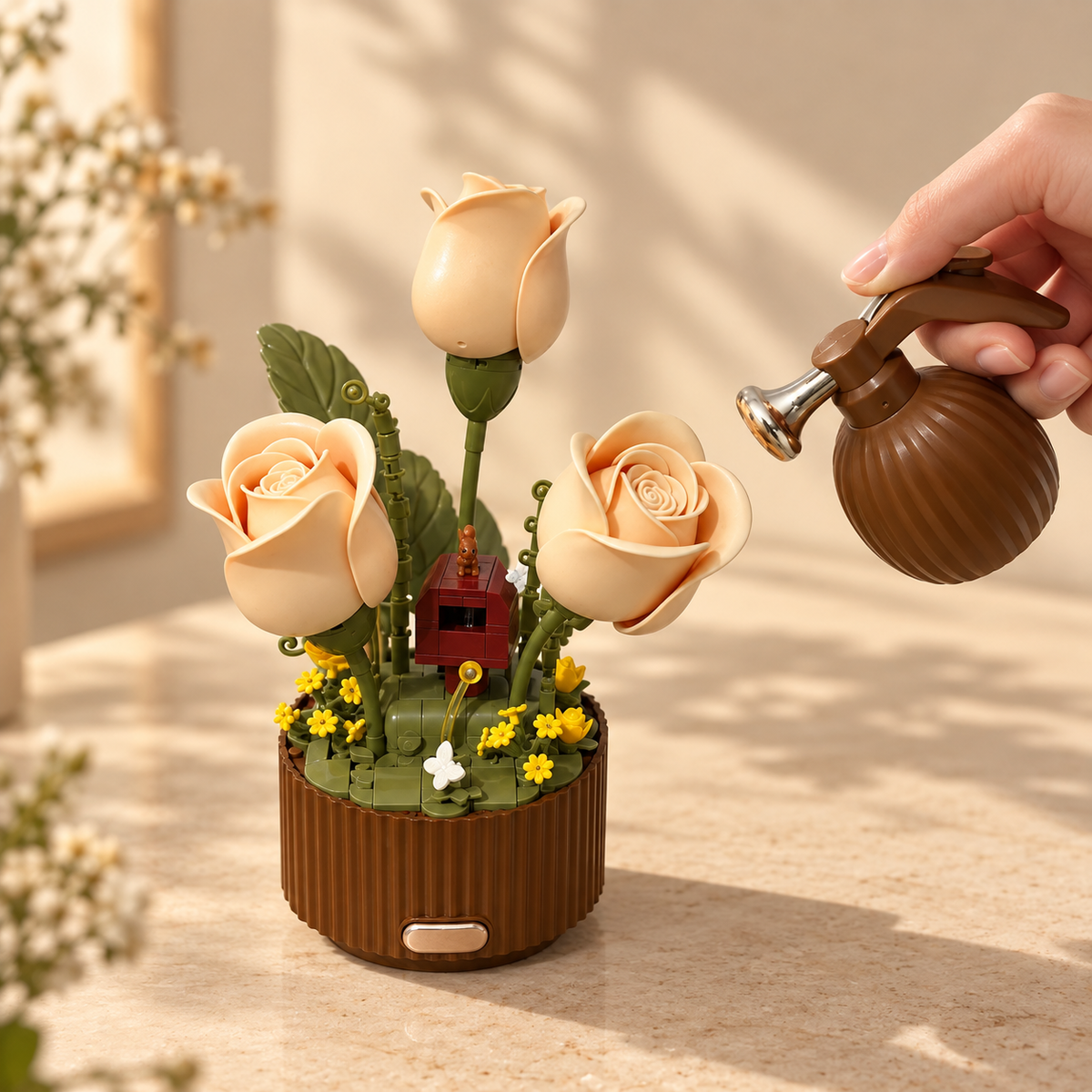 Blooming Rose Building Block Bouquet